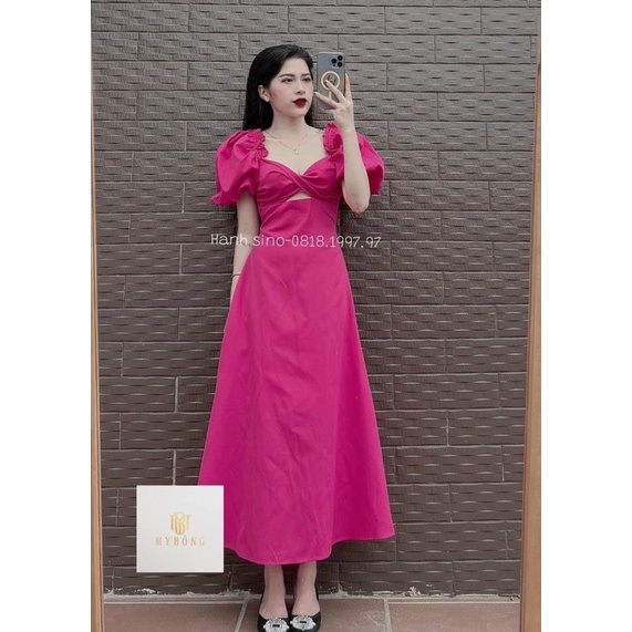 Váy xoắn ngực khoét bụng siêu hot