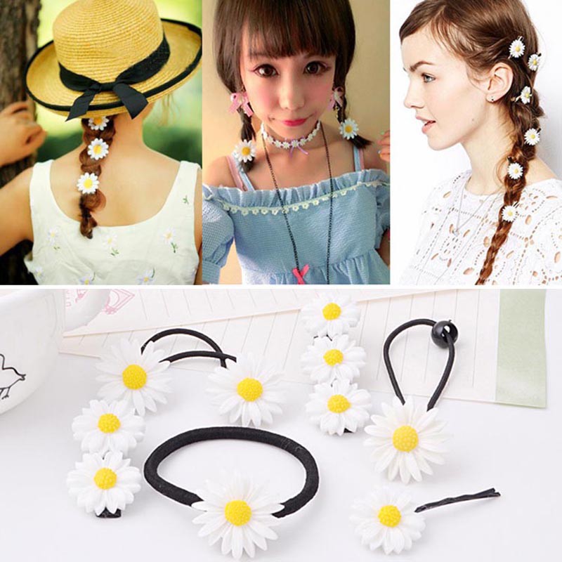 Kẹp tóc kim loại hình hoa xinh xắn cho nữ