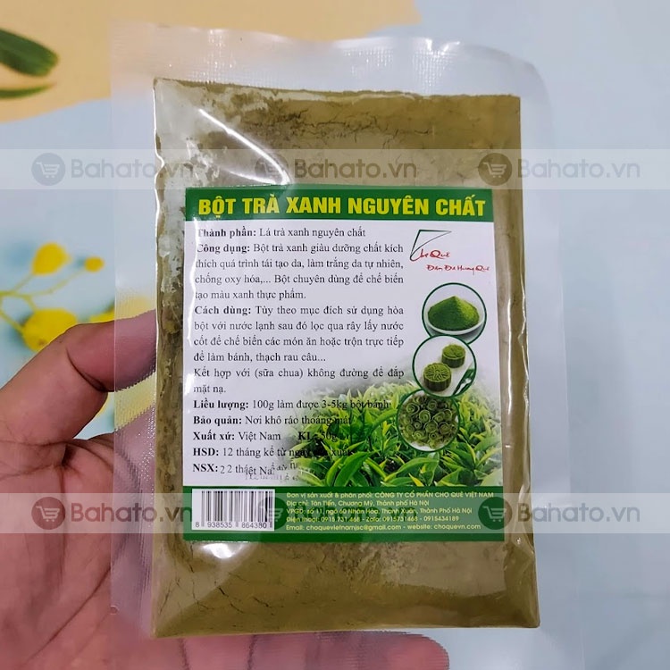 Bột trà xanh nguyên chất tạo màu xanh gói 50g