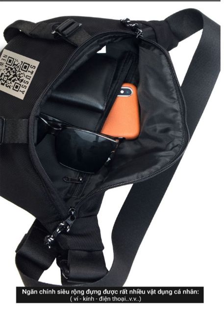 Túi đeo hông nam nữ kiêm chéo Black ADD -  tui deo cheo  theloan Tin Tin PRAZA 06789 | BigBuy360 - bigbuy360.vn