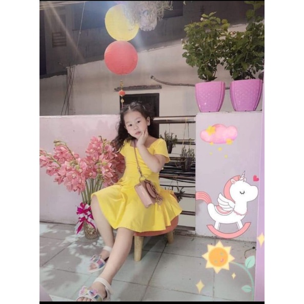 Combo Đầm hở lưng cực sang chãnh cho bé gái