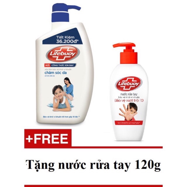 Sữa tắm kháng khuẩn Lifebuoy chai 850g tặng | BigBuy360 - bigbuy360.vn