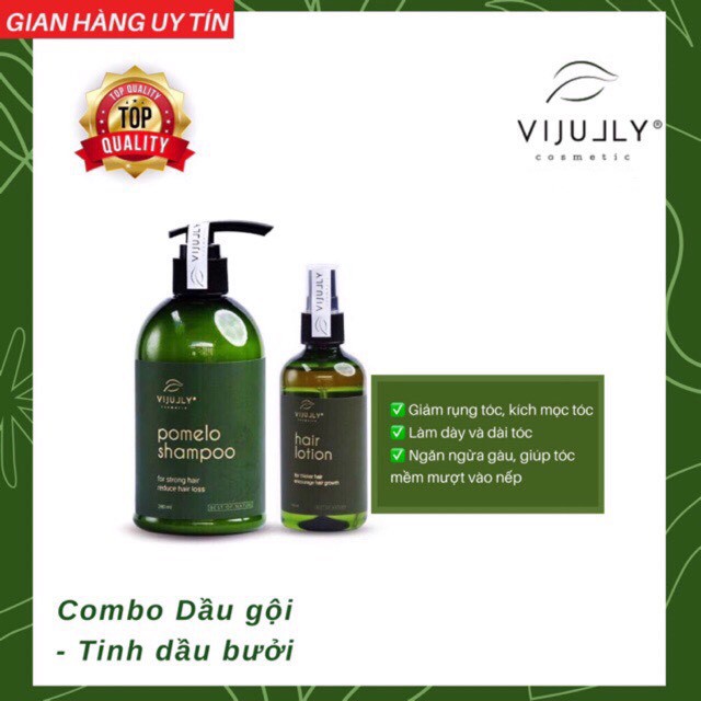 [CHUYÊN GIA TRỊ RỤNG] Bộ Đôi Hoàn Hảo Dầu Gội& Tinh Dầu Bưởi Vijilly-Phục Hồi Tóc Hư Tổn-Kích Thích Mọc Tóc Nhanh 1k