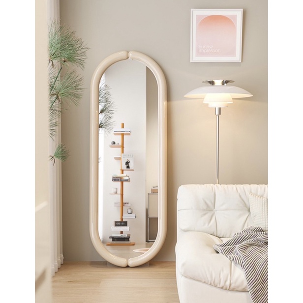 Gương để sàn trang trí phòng, studio phong cách Bắc Âu