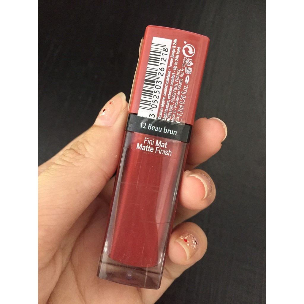 (THANH LÝ NEW 100%) Bourjois Rouge Edition Velvet - 12 Beau Brun new 100%