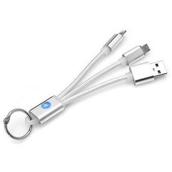 Cáp Sạc 3 Đầu Dây Ngắn Gọn 12cm Sạc Cùng Lúc Iphone Lightning - Type C - Micro Usb