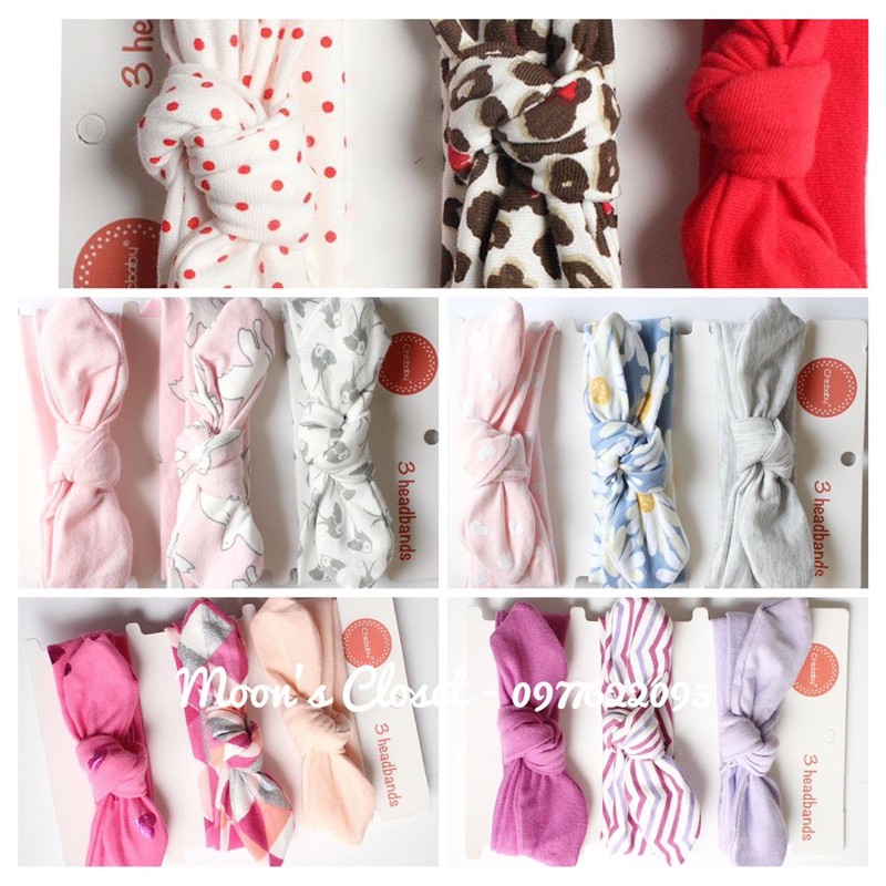 Set 3 băng đô (turban) Chicbaby size 6m-3y