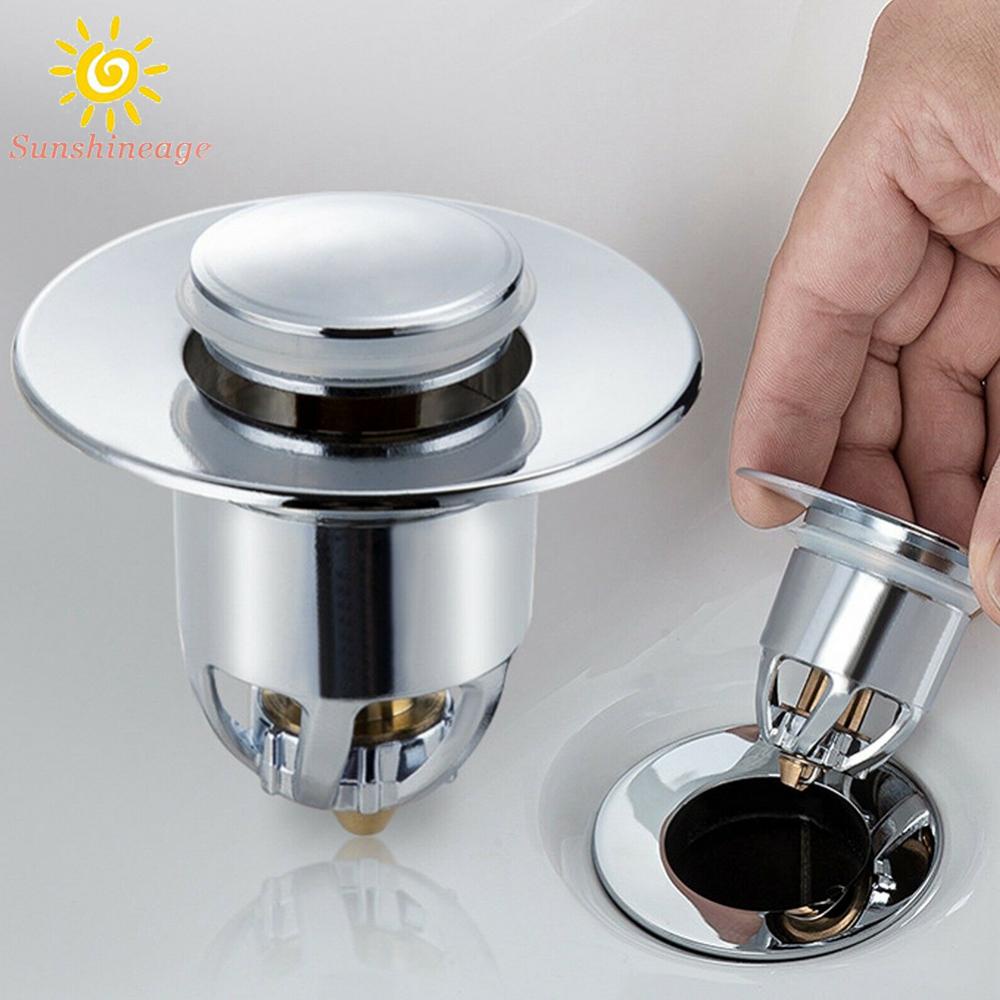 SUNAGE- ~Sink Strainer Plug Stopper Bath Wash Basin Copper CoreBounce PopUp Drain Filter HsruVLCa【SUNAGE-HOT Fashion】