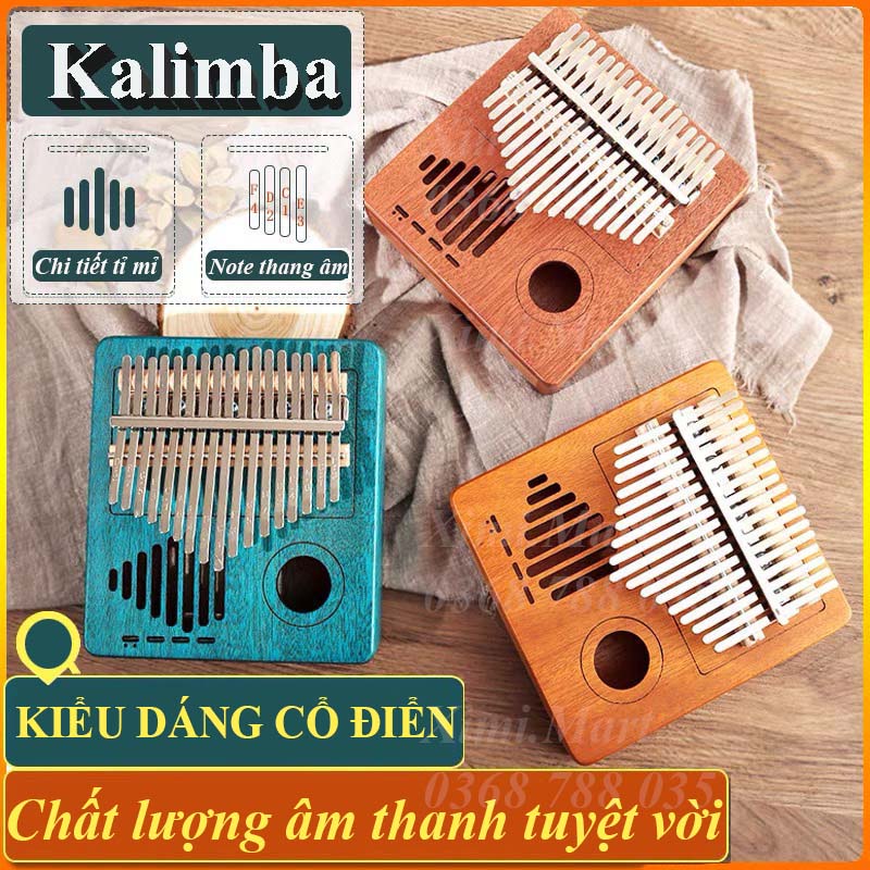 Đàn Kalimba 17Phím -Đàn Kalimba Thumbs Piano Sử Dụng Ngón Tay Tặng kèm Full bộ phụ kiện JDX01