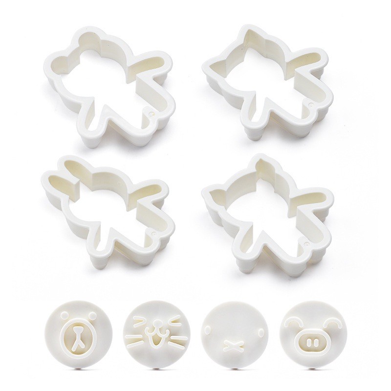 bộ cutter thỏ gấu 4c làm bánh quy