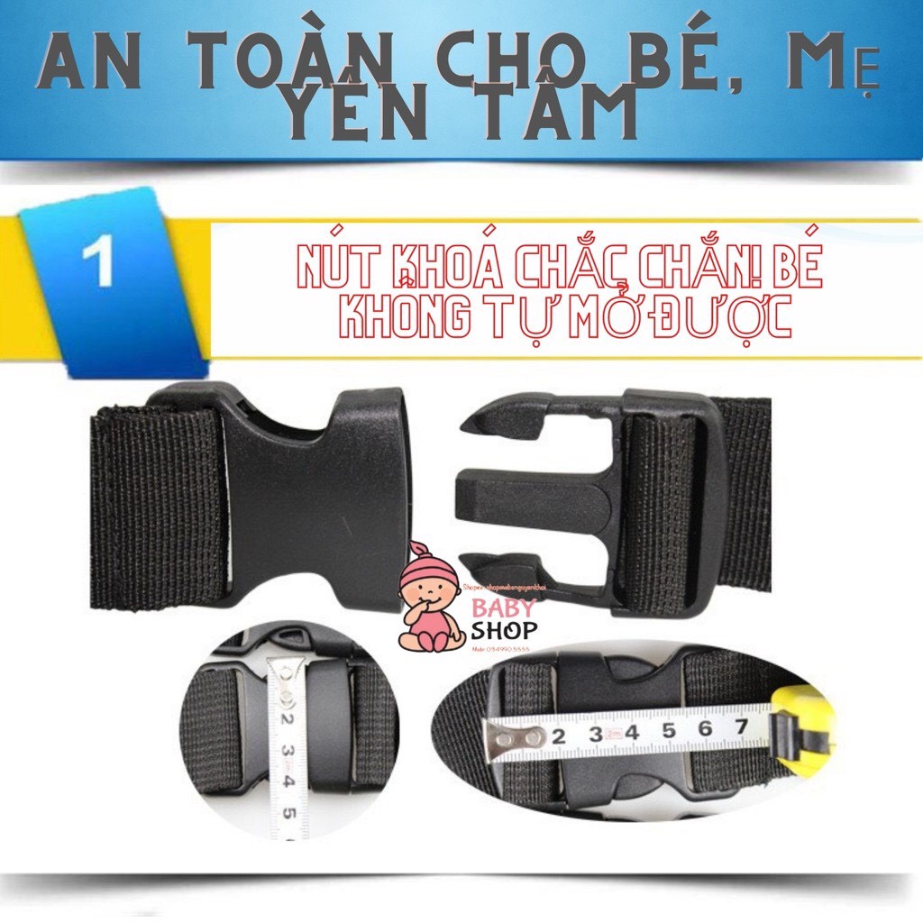 [BẢO HÀNH 1 ĐỔI 1] Đai xe máy cho bé ,Đai an toàn cho bé đi xe máy có Phản Quang loại có ngăn khoá CAO CẤP