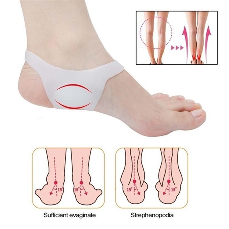 1 Cặp Đệm Silicone Lót Giày Hình Chữ O Chỉnh Hình Bàn Chân Giảm Đau Dành Cho Nam Và Nữ