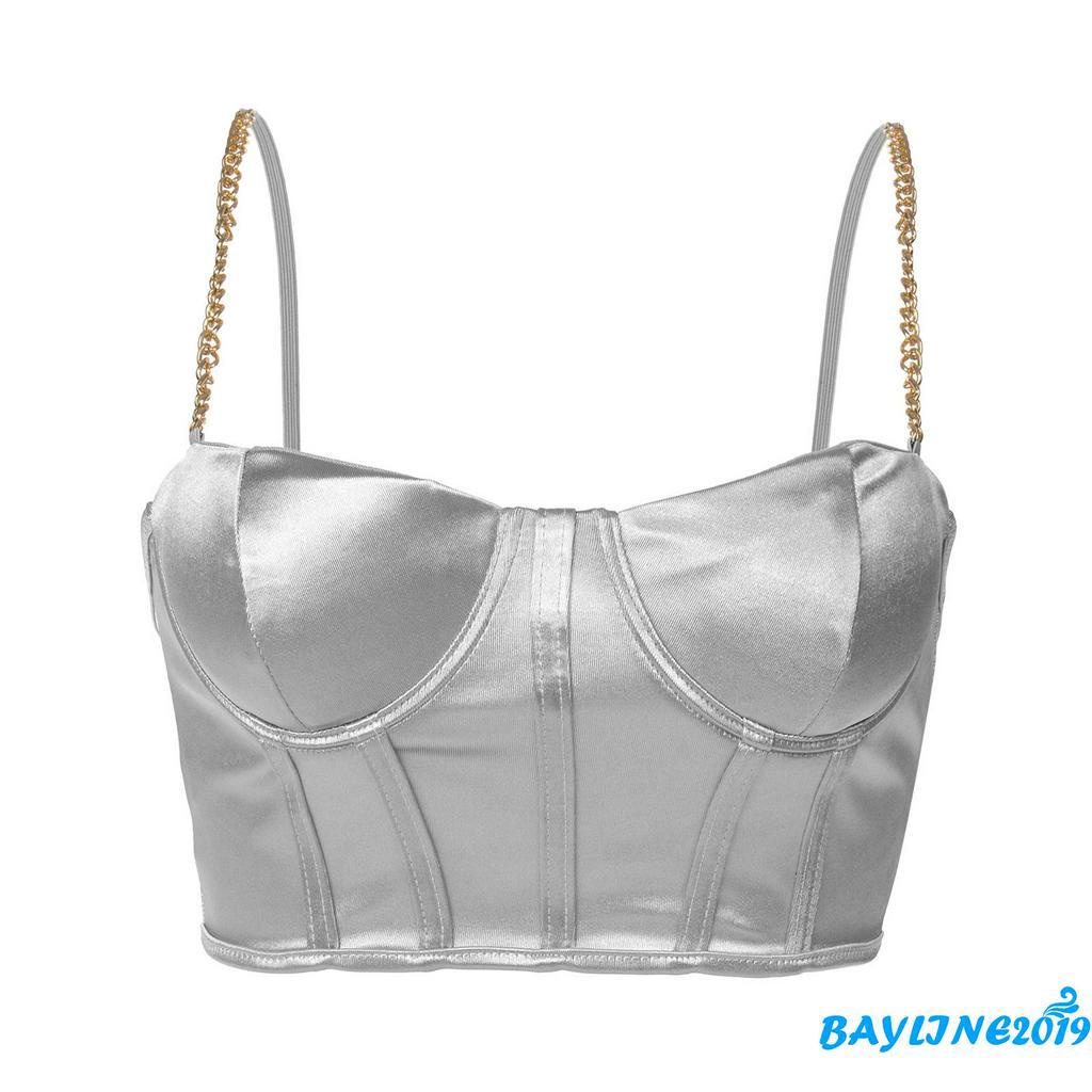 Áo Hai Dây Có Mút Đệm Ngực Phong Cách Gợi Cảm Thời Trang Dành Cho Nữ