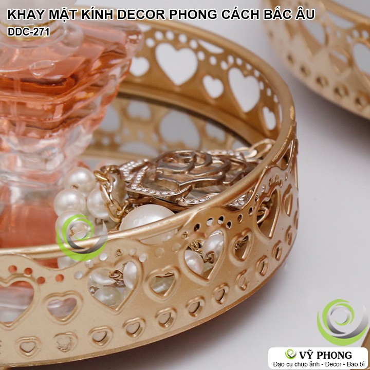 KHAY MẶT KIẾNG GƯƠNG DECOR MÂM KÍNH TRANG TRÍ BẮC ÂU ĐỰNG PHỤ KIỆN ĐỒ TRANG SỨC NẾN ĐẠO CỤ CHỤP ẢNH SẢN PHẨM INS DDC-271