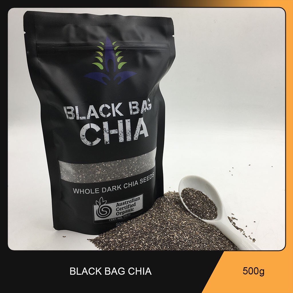 HẠT CHIA ĐEN ÚC BLACK BAG CHIA - TÚI 500G