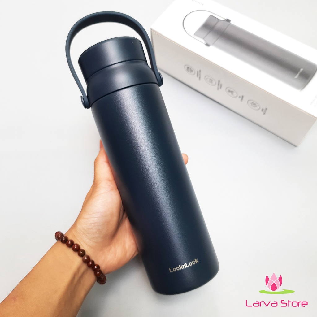 Bình giữ nhiệt LocknLock Wannabe Screw LHC4246 NVY 450ml  Inox316 cao cấp - Màu navi - Larva Store