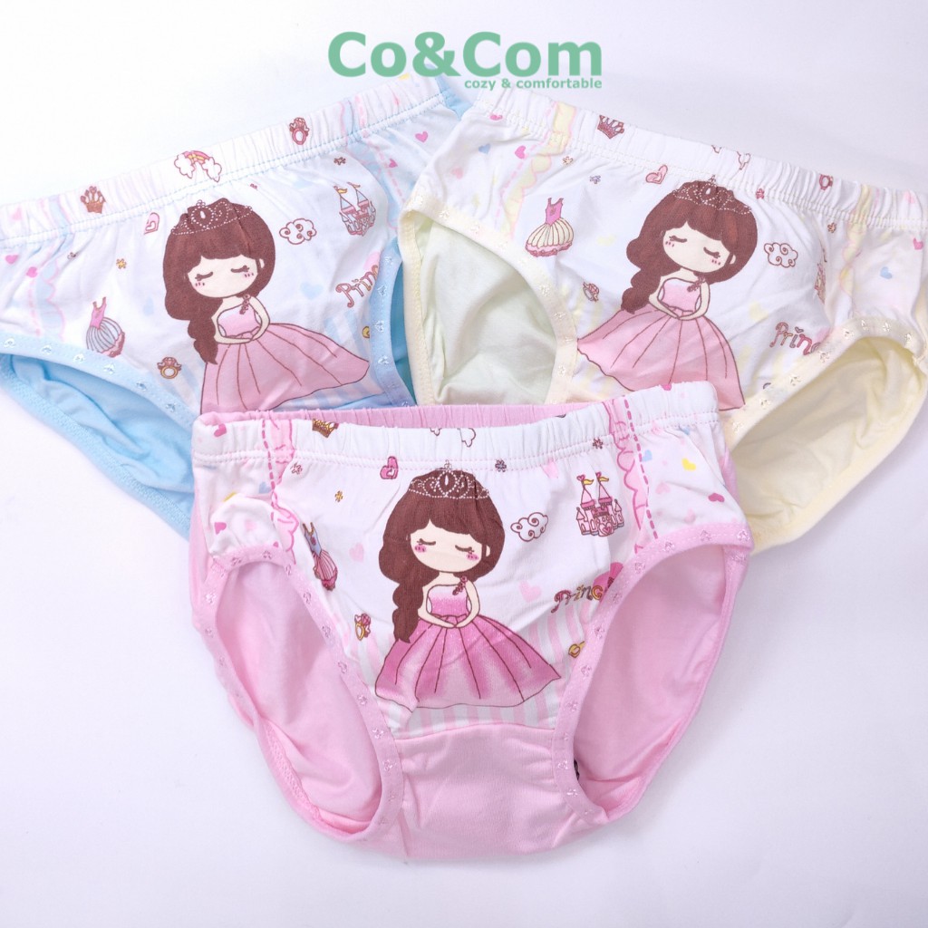 Set 2 Quần Lót Tam Giác, Quần Chip Bé Gái 9-22 Kg Co&amp;Com CV022 Nhiều Mẫu Màu Sắc Dễ Thương