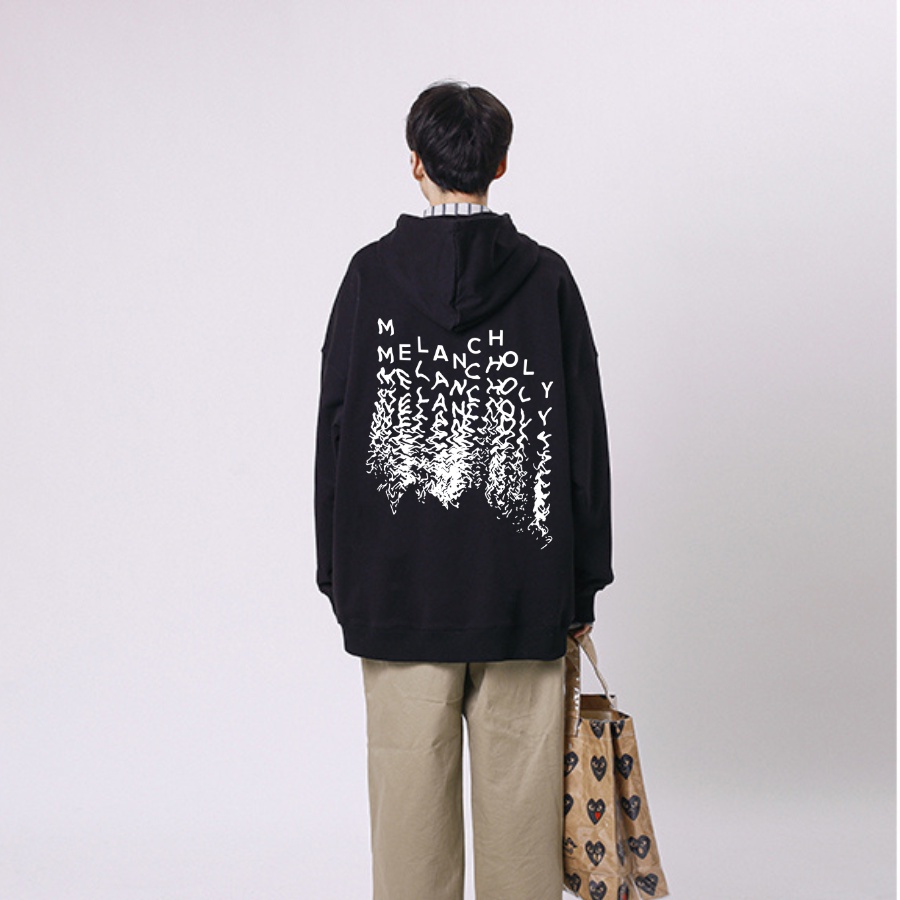Áo hoodie nỉ bông Monster X Street Melancholy nam nữ form rộng thu đông Local Brand