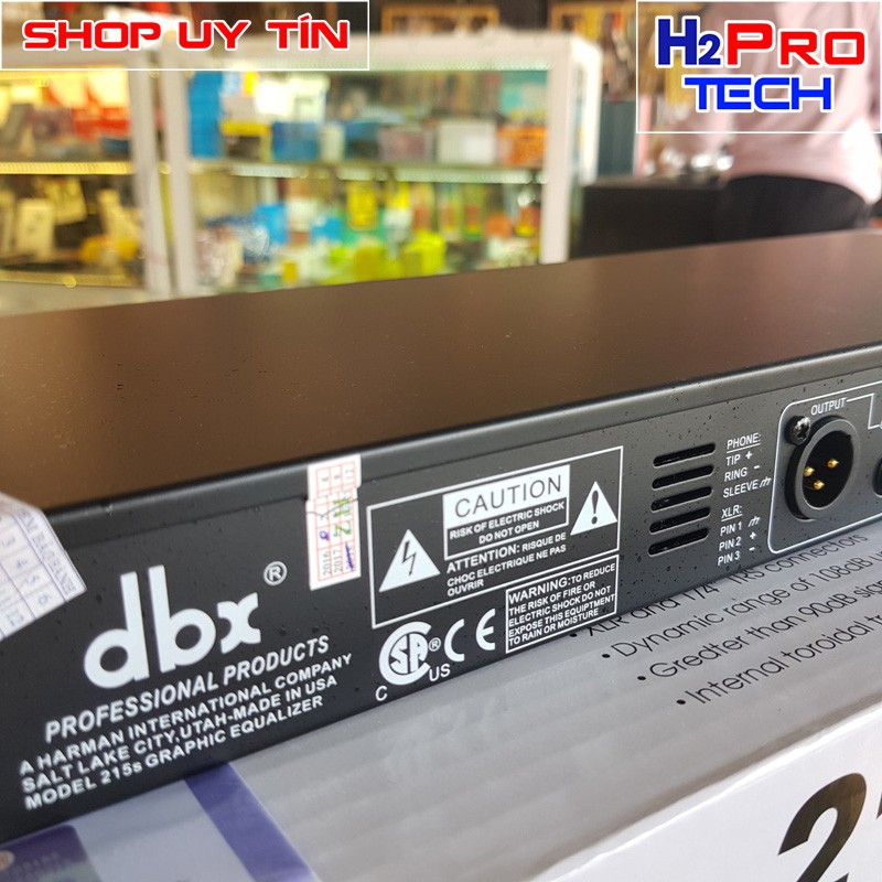 Lọc xì equalizer, lọc xì âm thanh DBX 215 cao cấp-2 kênh-30 cần chỉnh sắc nét từng âm thanh(tặng 4 khẩu 6 ly)-Shop H2pro