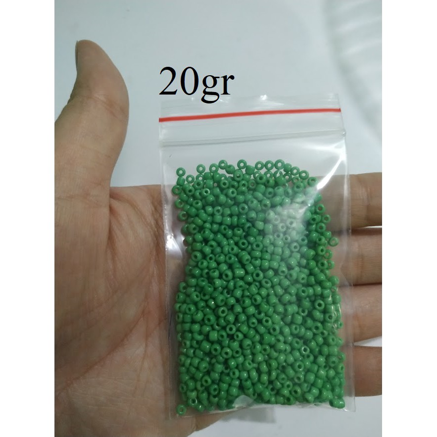 20gr hạt cườm tấm nhiều màu (tầm 2mm, hạt không đều) - Nguyên liệu làm hamdmade giá tốt