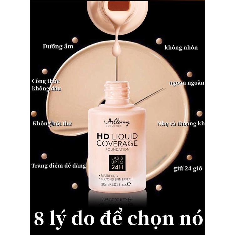 Kem nền BB 24h Liquid  trang điểm khuôn mặt che khuyết điểm tiện lợi che khuyết điểm hiệu quả