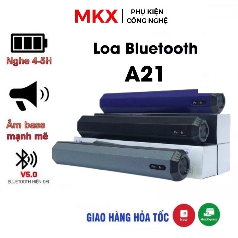 Loa Bluetooth Không Dây A21, A2 Siêu Bass Hỗ Trợ TF , Đài FM, USB,AUX 3.5, Dáng dài 2 loa cực đỉnh