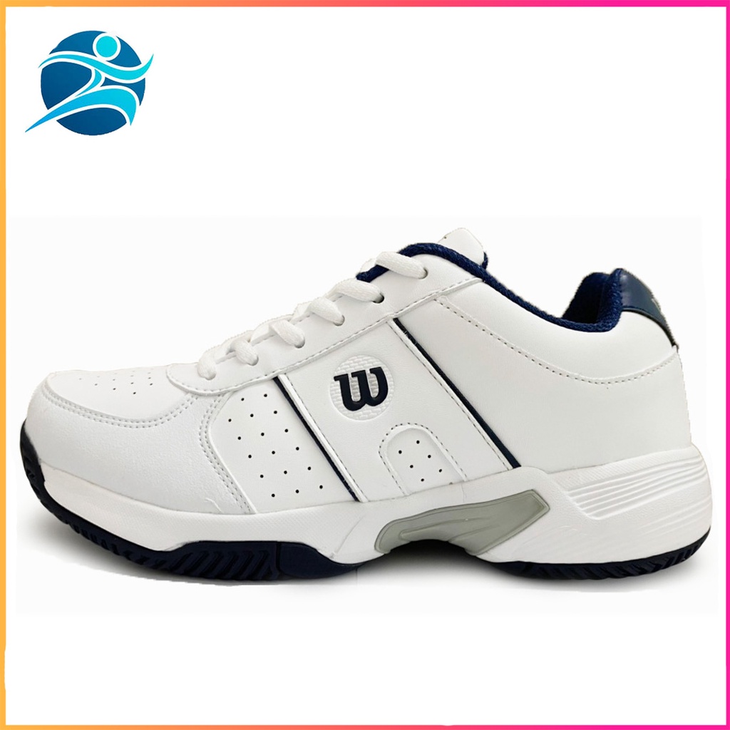 Giày tennis WILSON H mẫu mới màu trắng viền đen, đỏ mẫu mới
