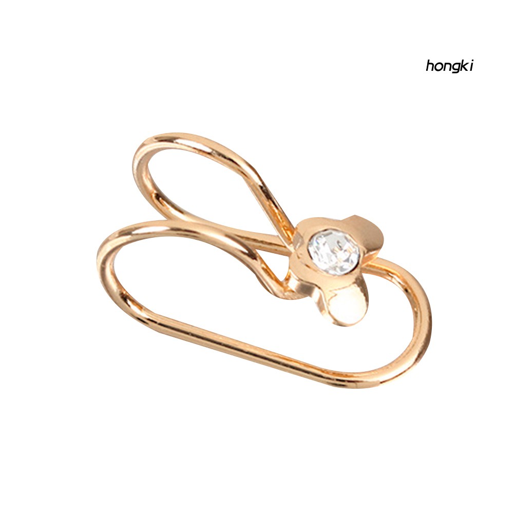 1 Khuyên Vành Tai Đính Đá / Ngọc Trai Giả Thời Trang Cho Nữ