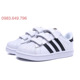 [FREE SHIP 24-35] Giày S. U. P. E. R. S. T. A. R Đen trắng