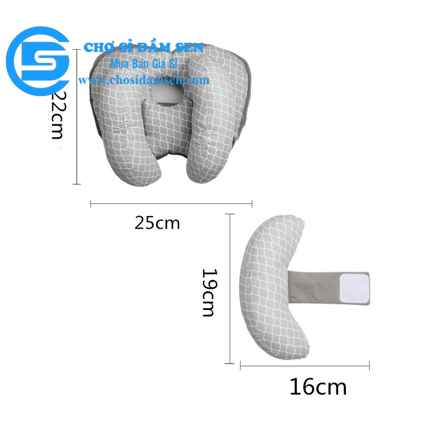 Gối giữ đầu cố định cho bé trên xe nôi, gối chống vẹo cổ cho bé trên xe nôi, giường, xe đẩy, gối xe nôi…