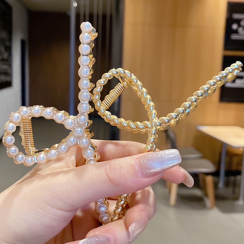 Kẹp Tóc Kim Loại Lấp Lánh Chống Trượt Thời Trang Hàn Quốc Cho Nữ