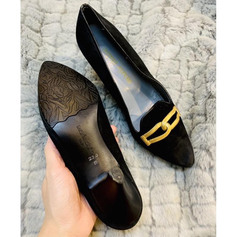 giày nữ 2hand da lộn size 35.5 - 36 -sal11
