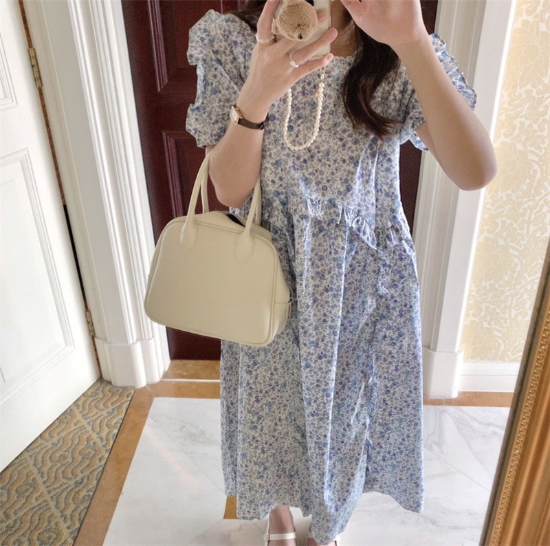 Đầm Hoa Tay Phồng Phong Cách Hàn Quốc 42981