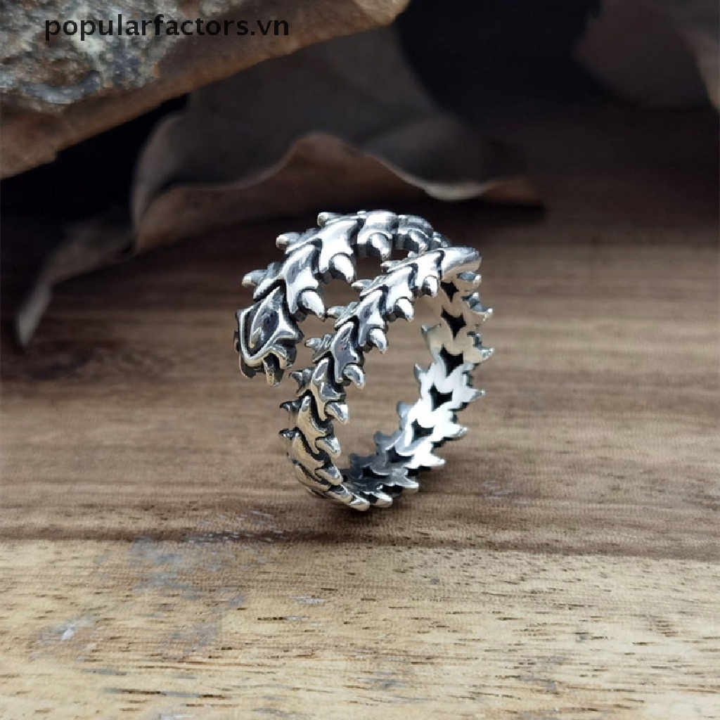 Nhẫn hở kim loại phong cách Gothic ấn tượng