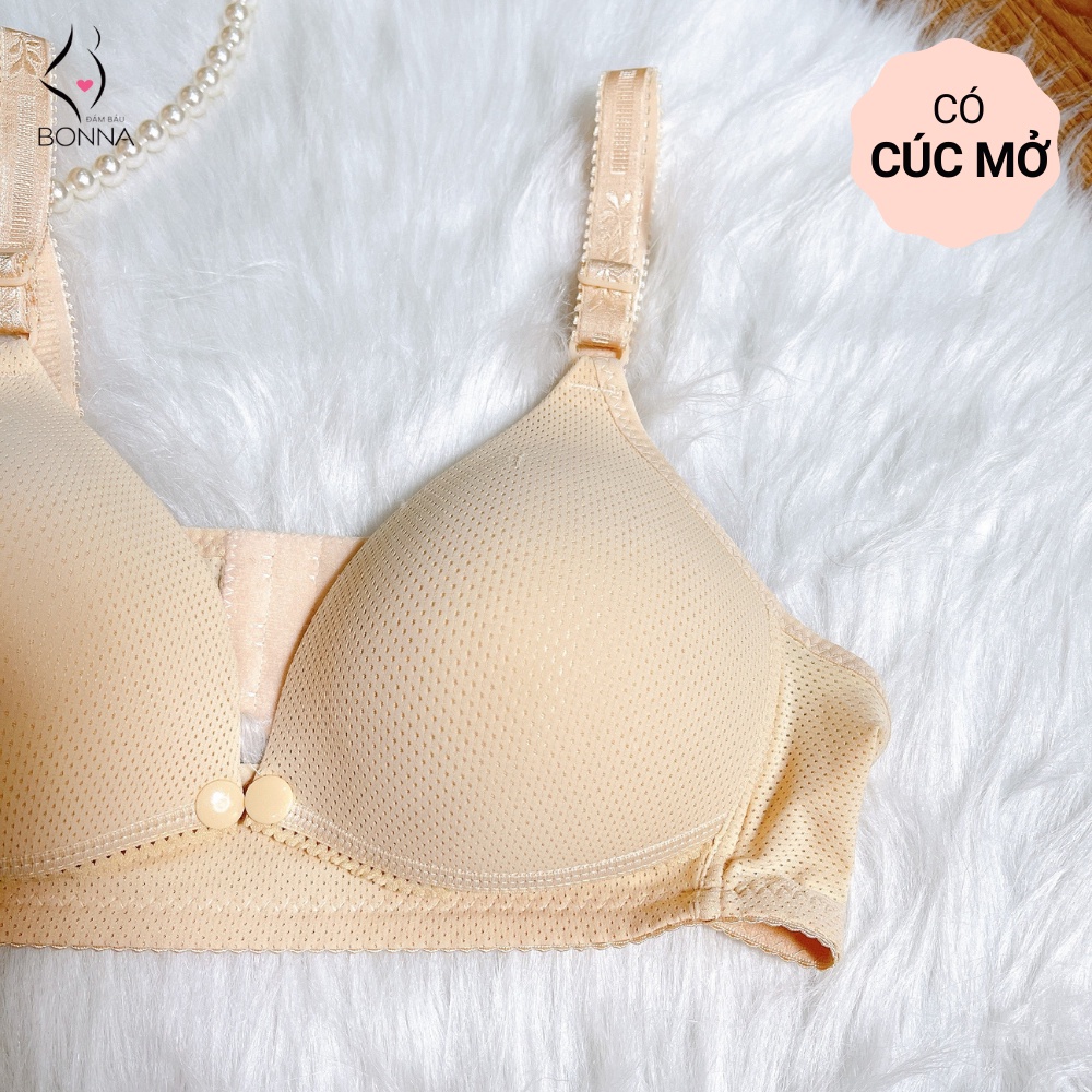 Áo Lót Bầu Cho Con Bú Chất Liệu Cotton Mềm Nhẹ Không Gọng, Form Nâng Ngực Cho Mẹ Bầu,Mở