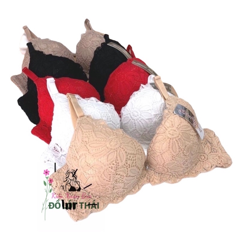 Áo ngực nữ ren mút kép, áo lót, nội y chip siêu nâng Thái Lan Sister hood 2116