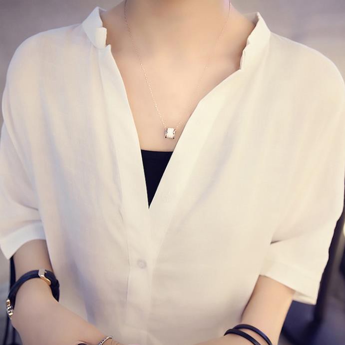 [HÀNG CAO CẤP] Đầm suông sơ mi trắng form rộng dạo phố trẻ trung (kèm ảnh thật) Ly Ly Shop