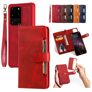 Bao Da Nắp Gập Có Ngăn Đựng Thẻ Hít Nam Châm Cho Samsung Note20 S22 S21 S20 Fe Ultra S10E Plus
