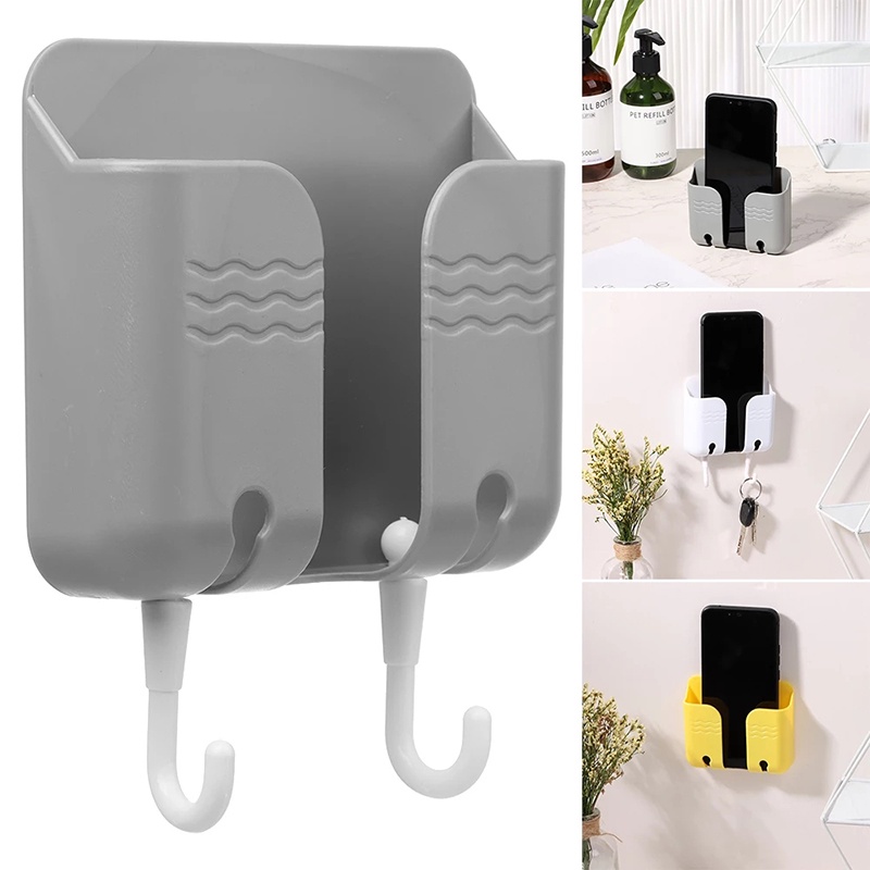 Giá Đỡ Điều Khiển Từ Xa Gắn Tường Bằng ABS Chất Lượng Cao Có Móc Treo Cho Nhà Bếp/Điện Thoại Di Động