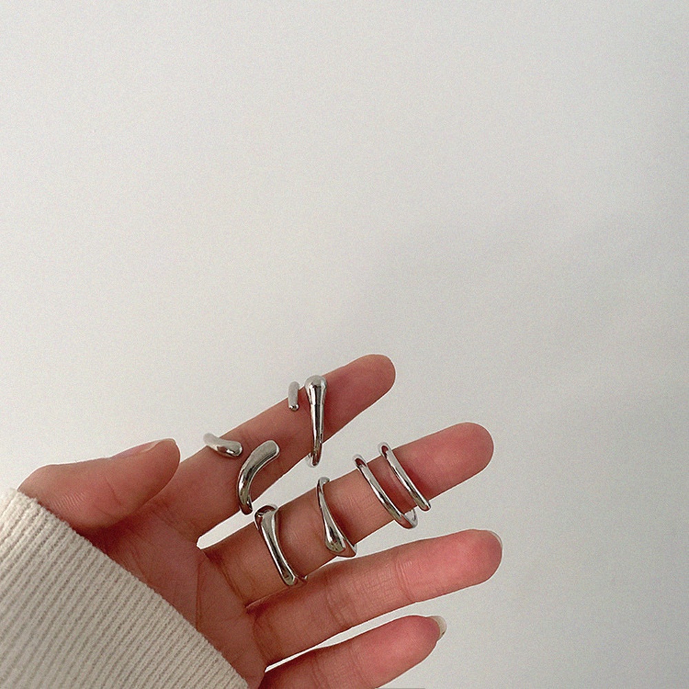 Nhẫn Kim Loại Thiết Kế Mới Thanh Lịch Cho Nữ