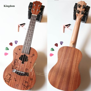 Đàn Ukulele Concert BWS Music Kingdom Ngộ Nghĩnh Full Gỗ Mahogany