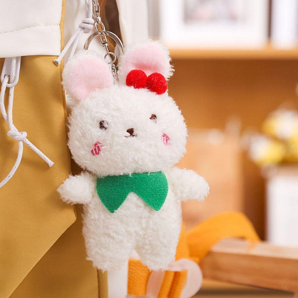 Móc Khóa Hình Thỏ Nhồi Bông Tai Dài Dễ Thương