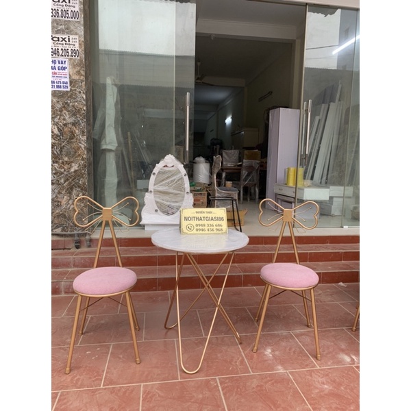 Bộ bàn trà decor 2 ghế 1 bàn