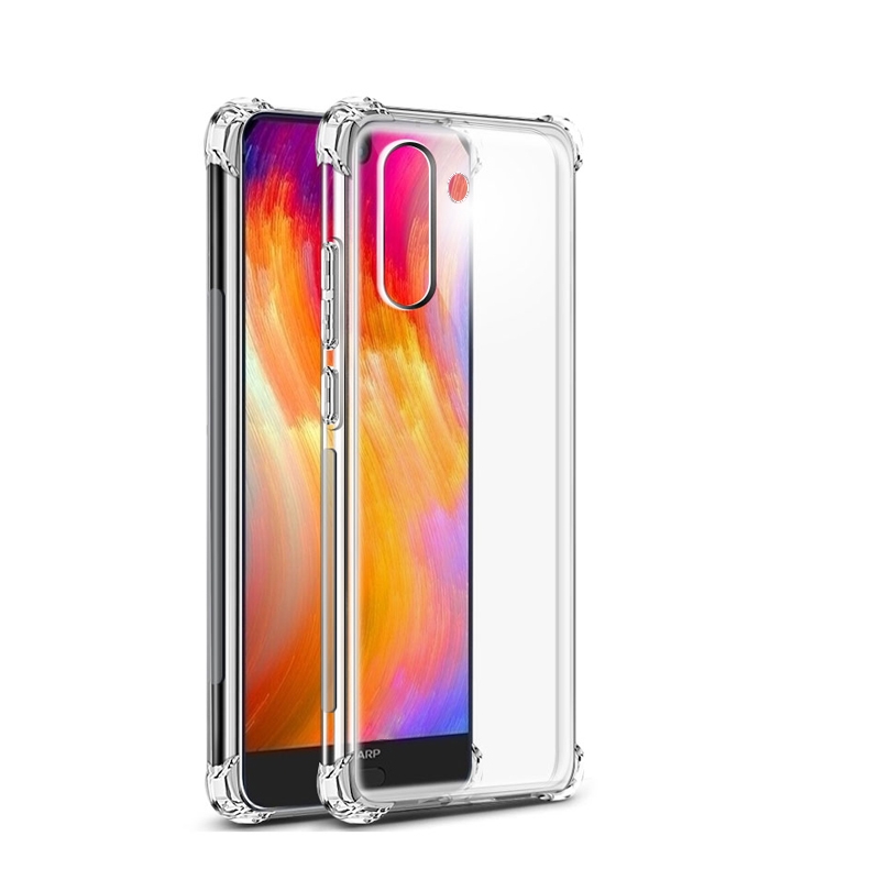 Crystal Clear Soft Case for SHARP Aquos R2 Back Cover Shockproof TPU Bumper Clear Protective vỏ điện thoại