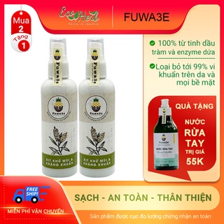 [MUA 2 TẶNG1]-Xịt khử trùng, ỨC CHẾ VIRUS, chống muỗi tinh dầu tràm FUWA3E an toàn cho sức khỏe