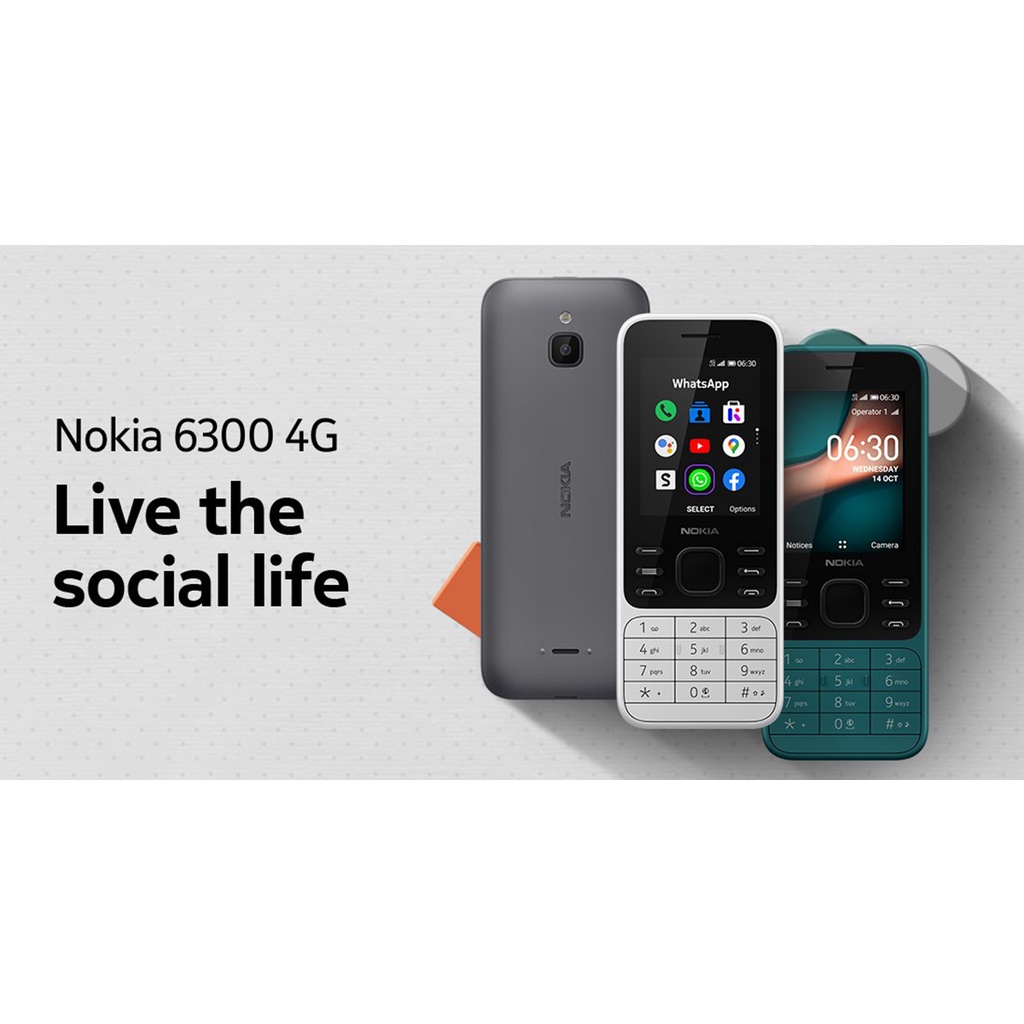 Điện Thoại Nokia 6300 full hộp 2020 4G có 2 sim giá rẻ