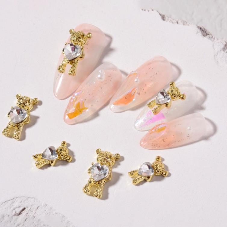 Charm gấu nail, charm bướm nail quốc dân phong cách hàn quốc