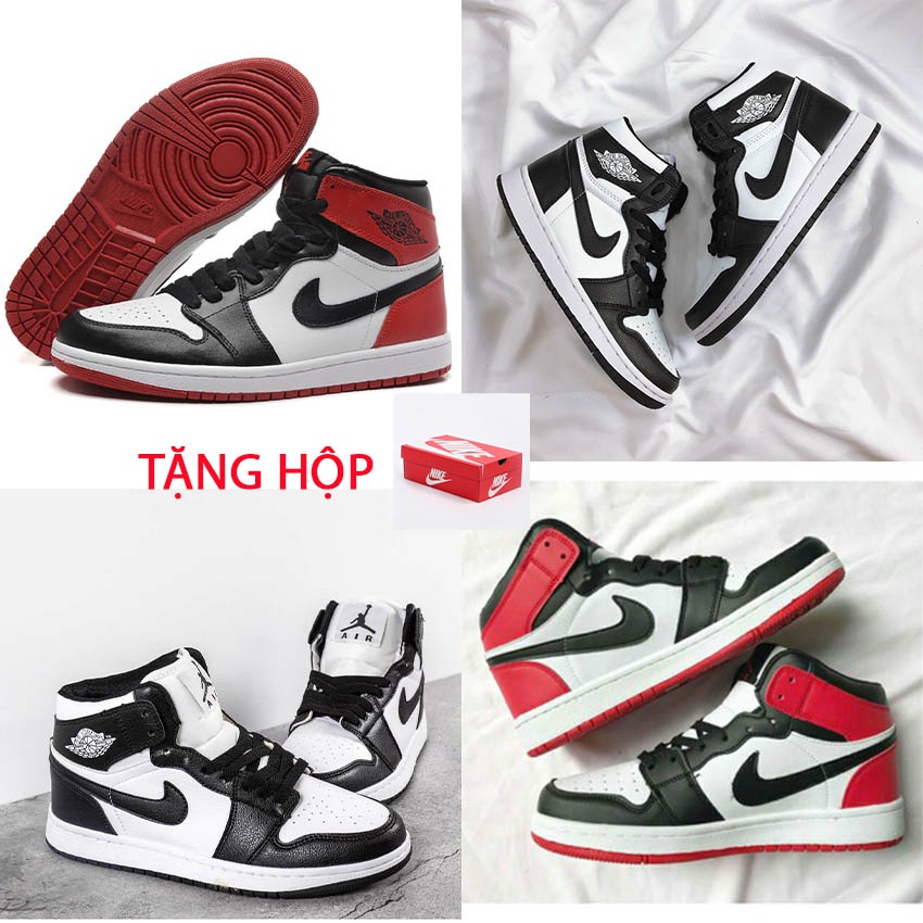 Giày jd1 đen trắng cổ cao ⚡️1 đổi 1⚡️Giày thể thao đỏ đen,Giày sneaker JD1 high  cho nam và nữ