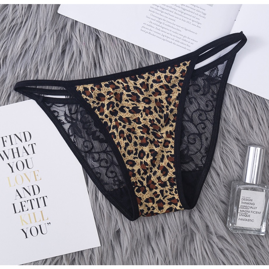 Quần lót lọt khe nữ sexy da báo cao cấp trẻ trung thoải mái thoáng mát phù hợp dưới 55kg (MS 03018) Anna Shop