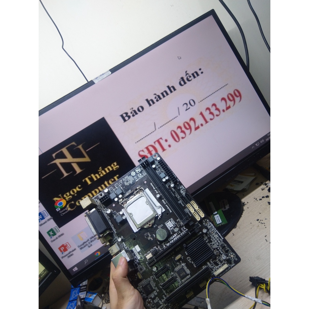 Main Giga B85 2khe RAMzin .Main chính hãng bóc máy văn phòng.Main socket 1150